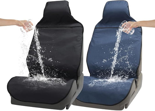 Waterproof Car Seat Cover Automotive Seat Covers for Cars Trucks and SUVs Car Seat Cover Protector Black-Navy