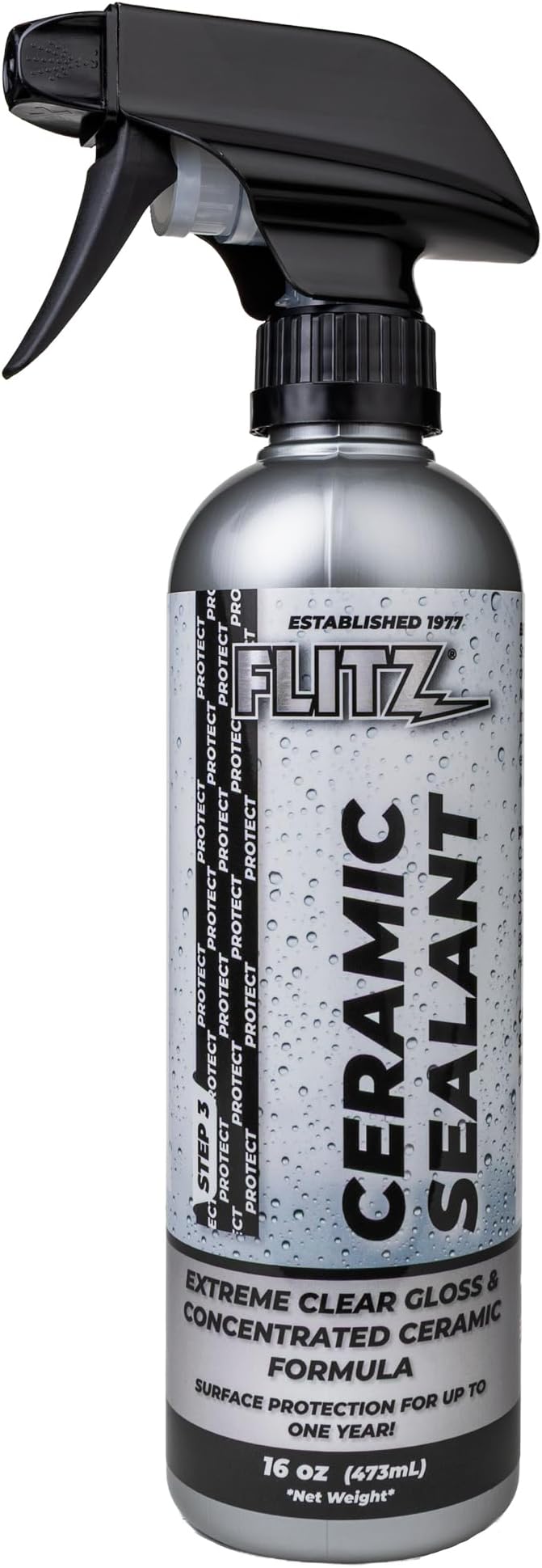 Flitz Ceramic Sealant - 16oz Bottle of USA-Made Ceramic Coating for Cars, Boats, Glass - Repels Water, Polishes, and Protects for 1 Year - Ceramic Car Spray Made for All Metals, Fiberglass
