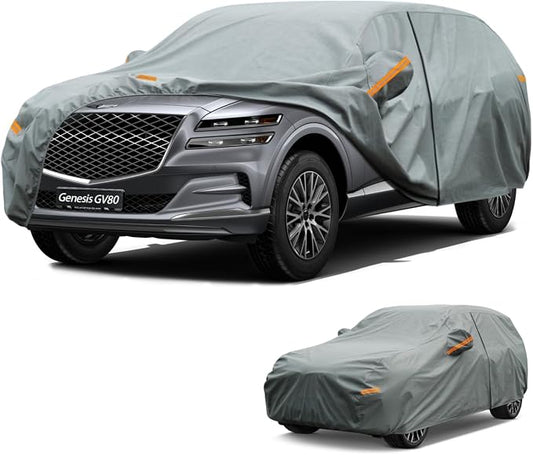 Kayme Heavy Duty Car Cover Custom Fit Genesis GV80(2020-2026), Waterproof All Weather for Automobiles, Full Exterior Covers Sun Rain UV Protection.