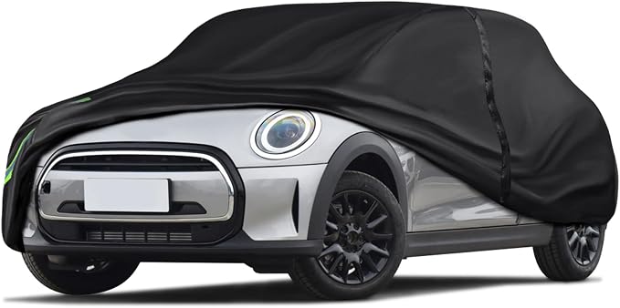 16-Layer 600D Heavy Duty Universal Full Car Cover for Outdoor & Indoor Use - All Weather Sun UV Rain Snow Dust Proof, Waterproof Scratch Resistant, Fits Hatchback Body Length Up to 173" /15 ft