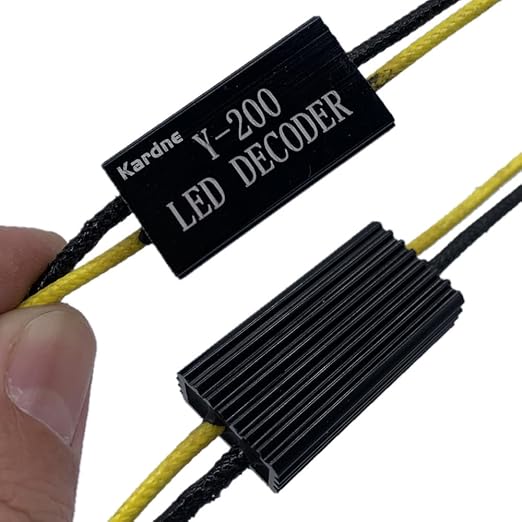4 Pcs Motorcycle LED Turn Signal Decoder Load Resistors, 10W 10Ω Flash Fix Error, Indicator Error Canceller for Scooter, Plug-and-Play Bullet Connectors, Anti-Corrosion Aluminum Housing