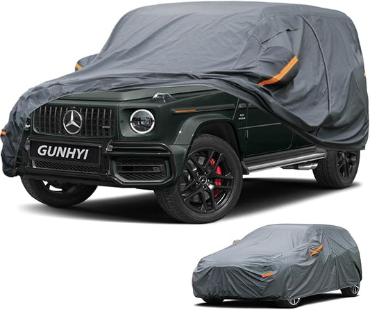 GUNHYI Premium Car Cover Custom Fit Mercedes-Benz G-Class(1979-2018), 16 Layers Heavy Duty Car Cover Waterproof All Weather with Zipper Door for Sun Rain Snow Dust Uv Protection