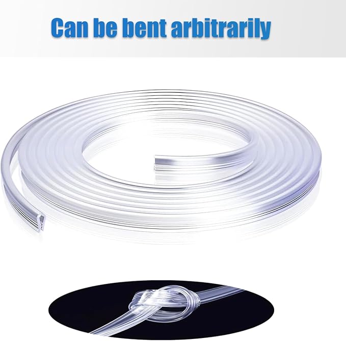Car Door Edge Protector, 16.4Ft Anti-collision Silicone Trim, U Shape Soft Car Door Edge Protection Strip, Universal for Most Cars, Trucks, SUVs (Transparent)