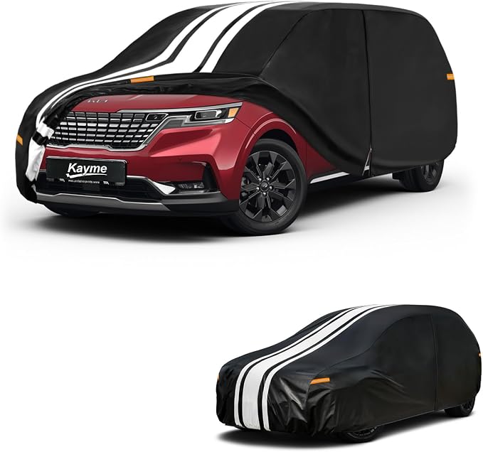 Kayme Heavy Duty Car Cover Custom Fit for Kia Sedona (2002-2021)/Kia Carnival (2022-2026) Waterproof All Weather, Gift with Tape/Towel, Outdoor Full Exterior Cover Rain Snow Sun UV Protection.