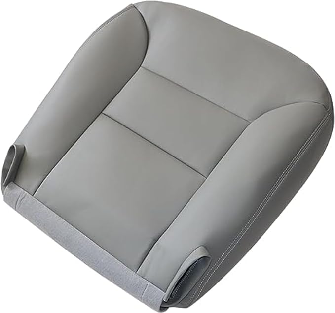 NLQR Driver and Passenger Side Bottom & Back Seat Covers Replacement Leather Gray Compatible with Chevy Silverado Tahoe Suburban GMC Sierra Yukon 1995 1996 1997 1998 1999