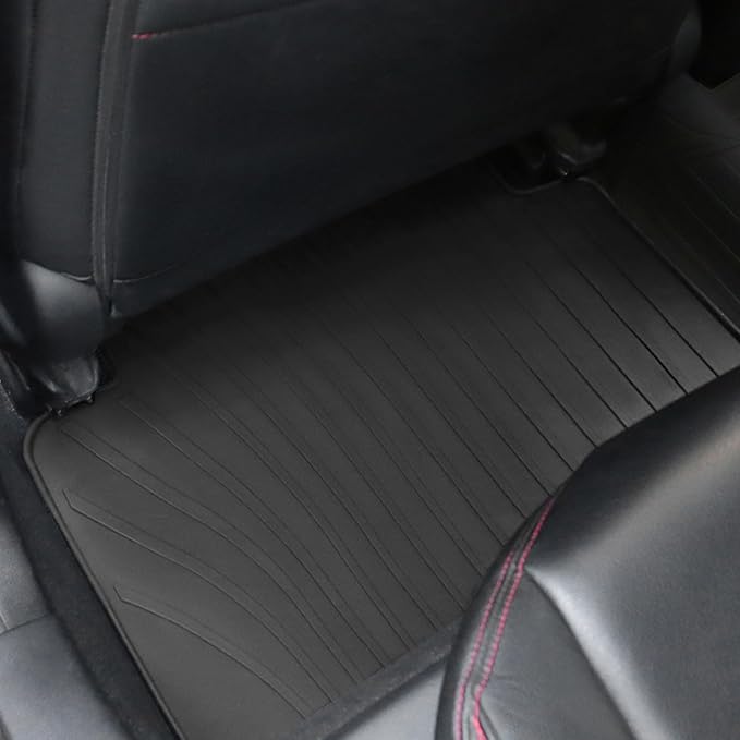 Fit 2008-2015 Chevrolet Cruze Floor Mat IKON Latex Rubber Latex Black | IKON MOTORSPORTS, Fit 16 Cruze Limited, All Weather Season Car Auto Front Rear Carpets Liner 5PC