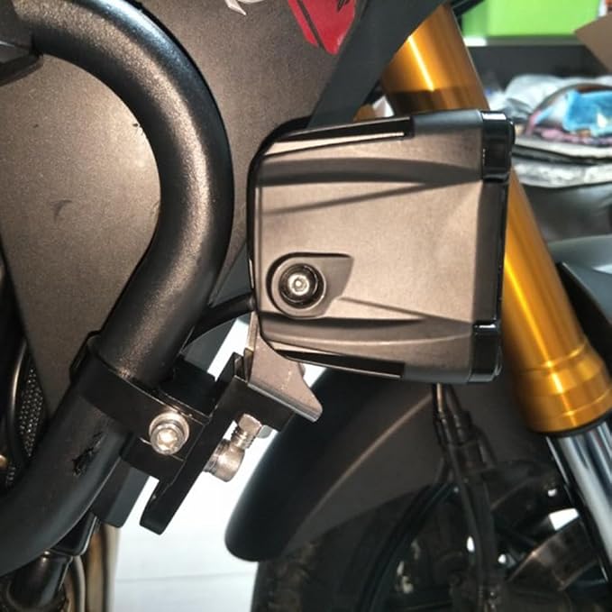 Motorcycle Spotlight Mount Brackets, Motorbike Tube Clamp Turn Signal Mounting Clamp Fog Light Holder for 1.5"-2.36" ATV UTV Roll Bar (2 Pcs)