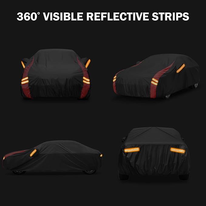 Car Cover Automobiles Waterproof All Weather for for Sports Coupe,Universal Fit Coupe Ford Mustang 1994-2024, Chevrolet Corvette, Audi R8 etc.(See Size Chart)