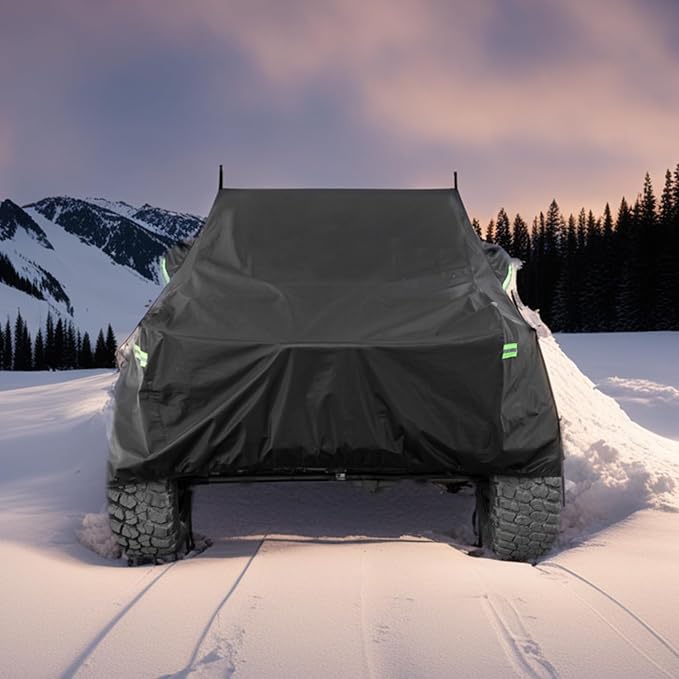 Waterproof Cover for Jeep Wrangler 2-Door with Driver Door Zipper | Jeep Wrangler 2-Door Fit，Waterproof Cover，All-Weather Protection，Driver Door Zipper，Dust & UV Resistant