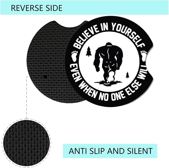 Car Cup Holder Coaster, Neoprene Universal Non-Slip Cup Holders, Car Accessories Interior for Women and Man Interior Sets 2 Pack (RYD-BD12)