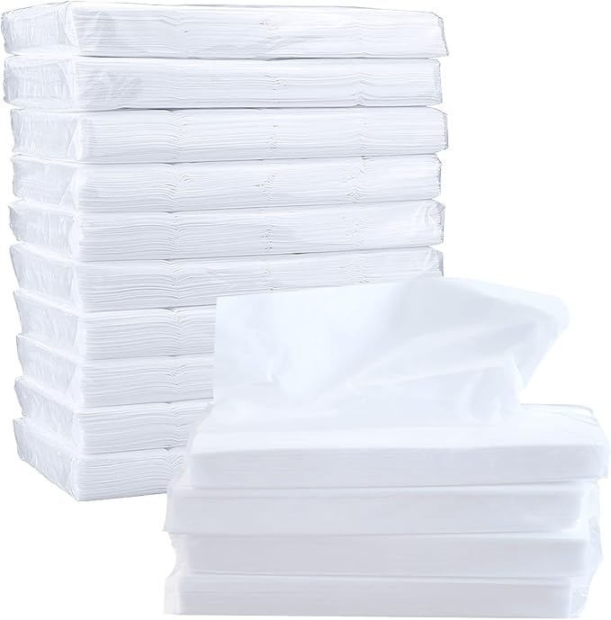 Car Tissue Refill, 3-Ply Disposable Facial Tissues for Car Sun Visor, Paper Napkin Holder, White, Rectangular, Decorative, 20 Pack