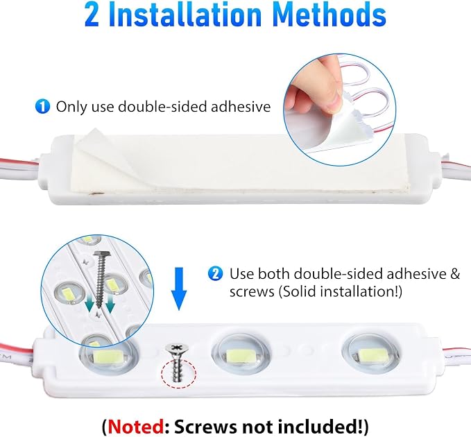 Linkstyle 12V LED Van Interior Light Kit, Cargo Work Light, 60 LEDs Lamp | 20 Modules 12V LED Light Strip, Plug and Play, Cuttable Wiring, 16.4 Ft Extension Wire, for Car Van Rv Trailer Truck Boat Bus