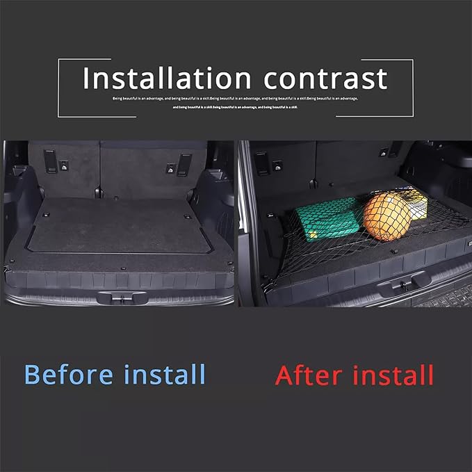 2 Pcs Trunk Organizer Cargo Net for 2024 2025 2026 Toyota Land Cruiser 250 1958 Prado Lc250 J250,Envelope Style&Rear Trunk Floor Style Cargo Net Car Trunk