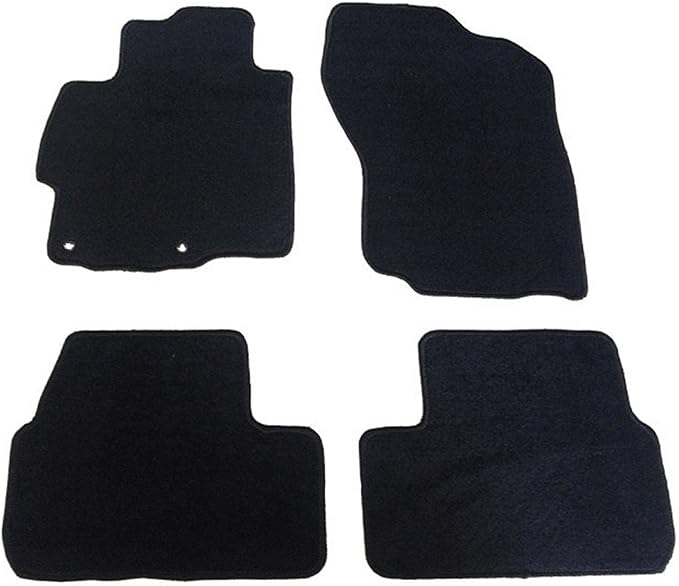 Fit 2008-2017 Mitsubishi Lancer Floor Mats Nylon Black | IKON MOTORSPORTS, 4Dr Factory Fitment Car Floor Mats Front & Rear Nylon 2009 2010 2011 2012 2013 2014 2015 2016