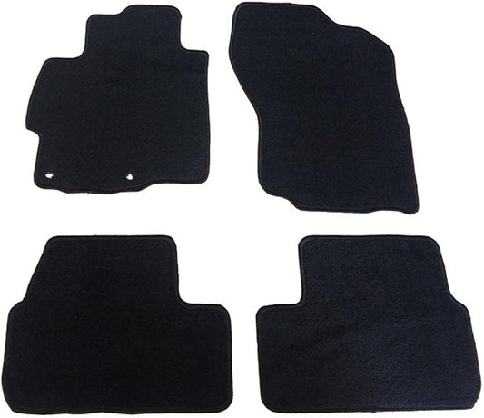 Fit 2008-2017 Mitsubishi Lancer Floor Mats Nylon Black | IKON MOTORSPORTS, 4Dr Factory Fitment Car Floor Mats Front & Rear Nylon 2009 2010 2011 2012 2013 2014 2015 2016