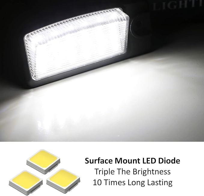 iJDMTOY OEM-Fit 3W Full LED License Plate Light Kit Compatible With Nissan Altima Maxima Murano Rogue/X-Trail T32, Infiniti EX35 FX35 QX50 QX70, Powered by 18-SMD Xenon White LED