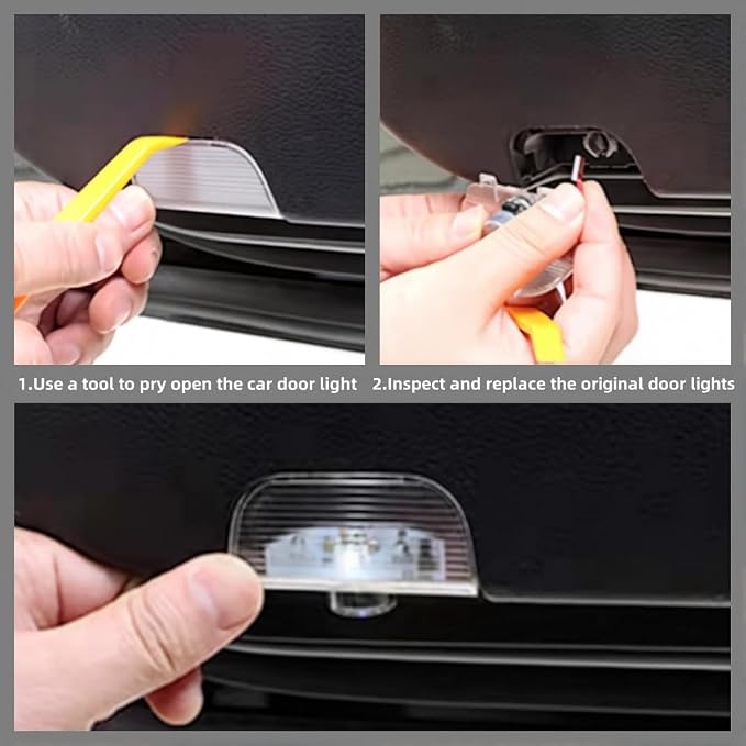 Car Door Light Logo,HD Colorfast LED Projector Welcome Lights Compatible with for Honda Accord Odyssey Elysion Spirion Cr-z,Puddle Lights Logo Automotive Micro-Labeling Auto Suite.(2 Pack)