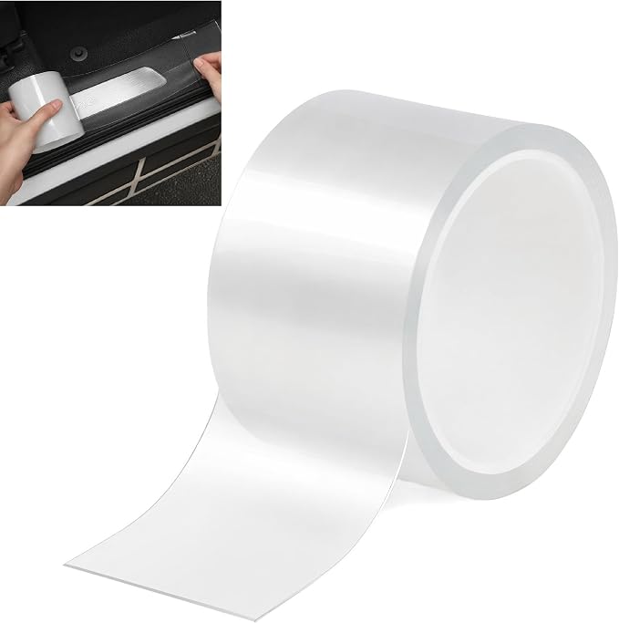 Clear Car Door Sill Protector, Anti-Scratch Paint Protection Film (PPF) Tape, Universal Wear-resistant Strip for Door Edge Guards