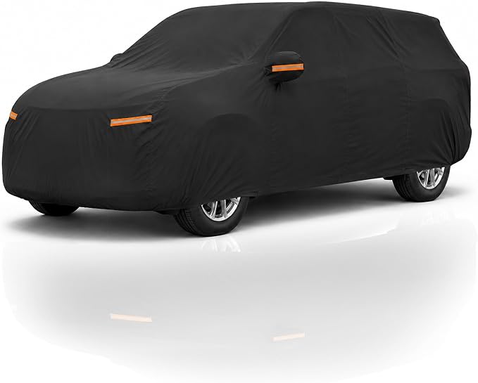 X AUTOHAUX Car Cover for Chevrolet Equinox 2005-2024 210D-PU Outdoor Full Car Cover All Weather with Door Zipper for Waterproof Windproof Sun Rain Snow Protection