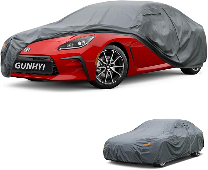 GUNHYI Premium Car Cover Custom Fit Toyota 86/GR86, 16 Layers Heavy Duty Car Cover Waterproof All Weather with Zipper Door for Sun Rain Snow Dust Uv Protection