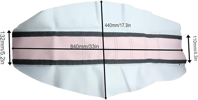 Universal Motorcycle Seat Cover Non-Slip Suitable Rubber Striped Seat Covers Soft for YZ125 YZ250 YZ450F WR250F WR450F TTR230 YZ TTR WR 125 250 Dirt Pit Bike Motocross Off Road Motorbike (Black)