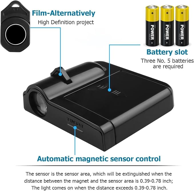 2PCS Car Door Light Logo Projector Wireless Car Door Projector Universal Fit for Most Cars/Trucks/SUVs Car Accessories (light-Car-4x4)