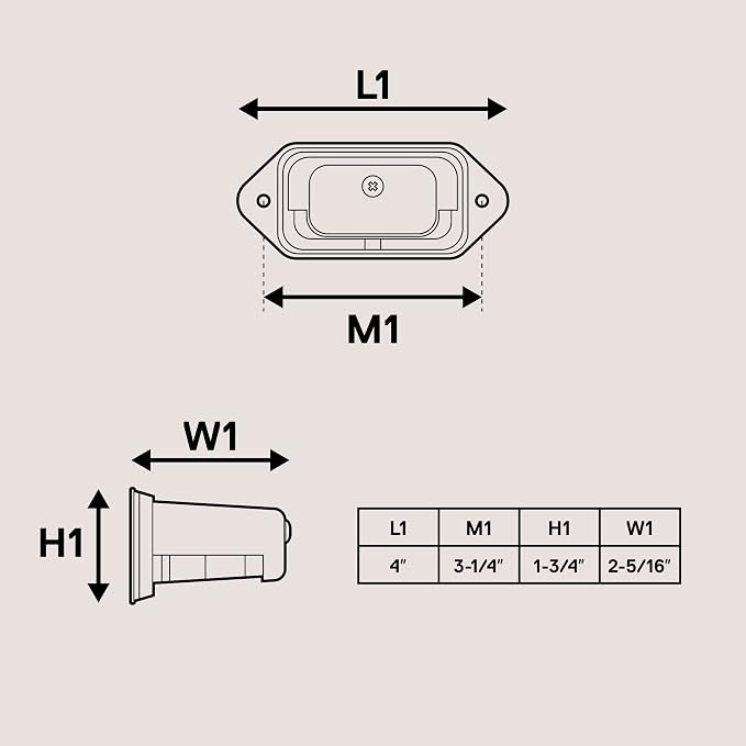 TRUE MODS Gray LED License Plate Boat Trailer Light [Surface Mount] [DOT FMVSS 108] [SAE L] [Waterproof] [12V DC] Universal Submersible Tag Lamp for Auto Work Utility Flatbed Dump Box Semi Truck RV