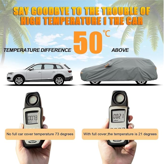 Kayme Heavy Duty Car Cover Custom Fit Kia Soul (2009-2026), Waterproof All Weather for Automobiles, Full Exterior Covers Sun Rain UV Protection.