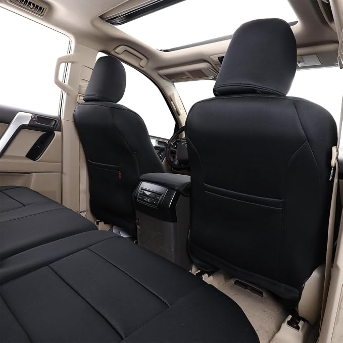 EKR Car Seat Covers Custom Fit for Toyota 4Runner(5 Seats) Full Set | for Toyota 4Runner 2003-2009(Manual Front Seats)Airbag Compatible,Waterproof Pet-resistant Protection,Neoprene(Black)