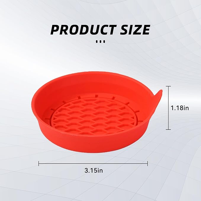 4PCS Car Cup Holder Coasters, Silicone Non-Slip Vehicle Cup Recessed Mats, Sift-Proof Automotive Interior Drink Insert Decor Accessories, Universal for SUV, Sedan, Truck (Red)