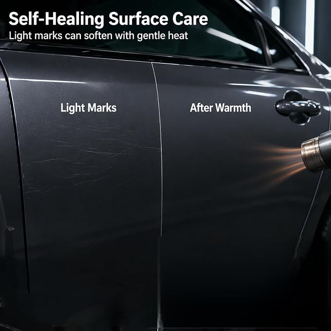 MHOO Car Premium TPH Clear Paint Protection Vinyl Film 7.5Mil Paint Protection Film Gloss Clear Self Healing Auto Bra Vinyl Wrap Invisible Scratches Car wrap (TPH7.5 Mils High-Gloss, 5X6ft)