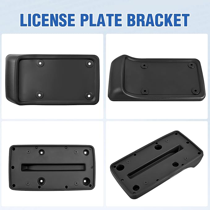 Nilight Rear License Plate Frame Holder Bracket for 1997 1998 1999 2000 2001 2002 2003 2004 2005 2006 Jeep Wrangler TJ Accessories Replace #55174994 Plastic License Plate Mounting Black