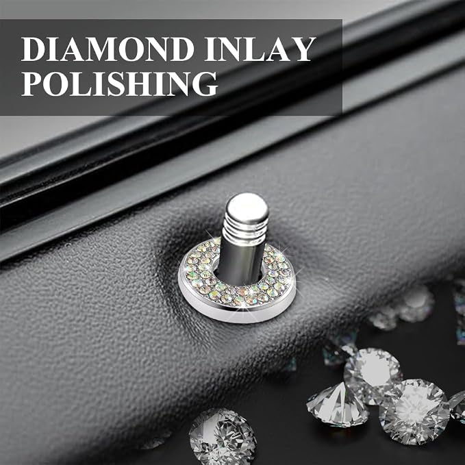 4PCS Bling Car Inner Door Lock Covers, Bling Car Accessories, Crystal Auto Decals for Women Girls, Sparkly Rhinestones Auto Door Bolt Decorations Compatible with B-e-n-z A/B/C/D/E Class