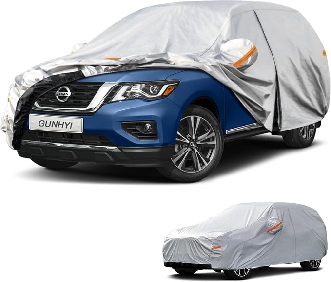 GUNHYI 6 Layers SUV Car Cover Custom Fit Nissan Pathfinder (2004-2026) Waterproof All Weather, Heavy Duty Outdoor Snow Sun Rain Uv Protection (Ships from US Warehouse, Delivery 3-8 Days)