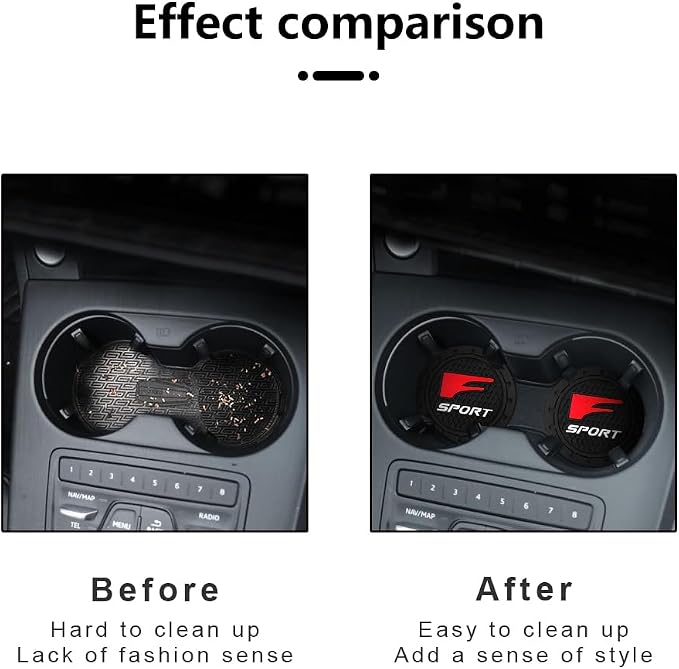 Car Cup Holder Coaster for Lexus f Sport Cupholder Coaster Interior Accessories 2.75in 2Pack