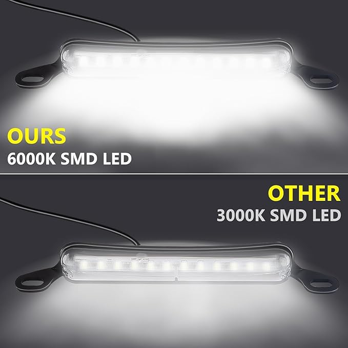 BFXM LED License Plate Light, 12 V DC Universal License Plate Lights, Waterproof Tag Lamp Assembly Replacement LED Plate Light for Car Trailer UTV ATV Truck RV Boat