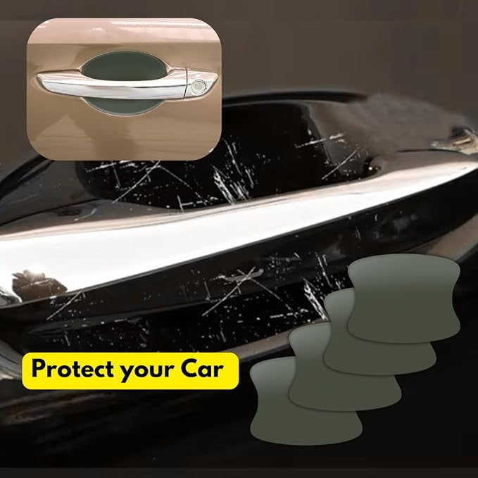 Door Handle Cup Protector 4-Pack Green Military Made with 3M