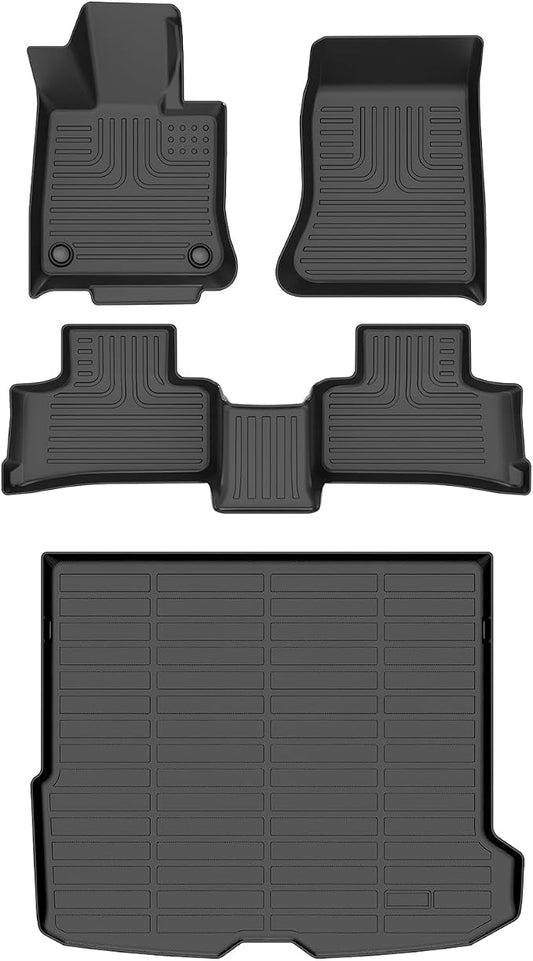 HAFIDI® Floor Mats & Cargo Liner Set Fit for 2023-2026 Mercedes Benz GLC | GLC 300 & 43 AMG & 63 AMG (Not Coupe & PHEV),Custom full set Car liners,all weather guard,Full Set Accessories, TPE, Black