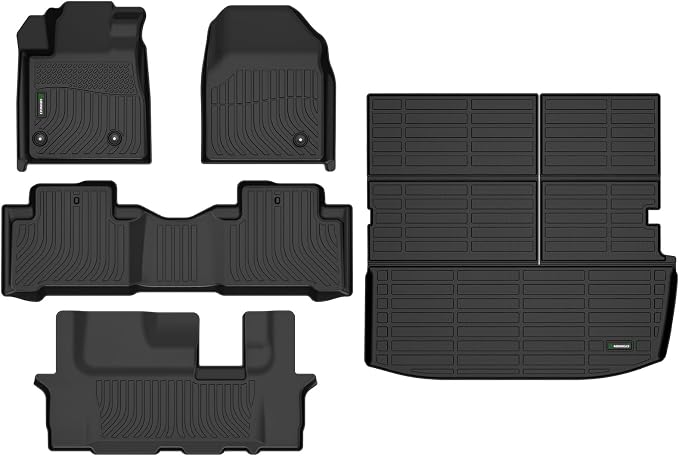 ANBINGO®Custom Honda Pilot Floor Mats 2009-2015,for Honda Pilot Car Weather Mat All Weather Mats TPE Car Matt Rugs Rubber Trunk Carpet