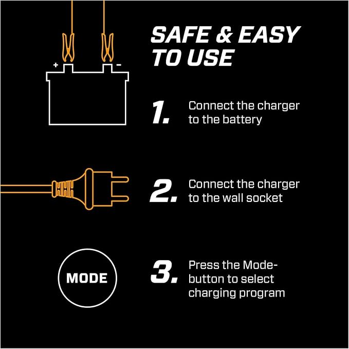 C-Tek MXS 5.0 Fully Automatic 12V Battery Charger and Maintainer 4.3 Amp for Cars Trucks Motorcycles and RVs | 40-206