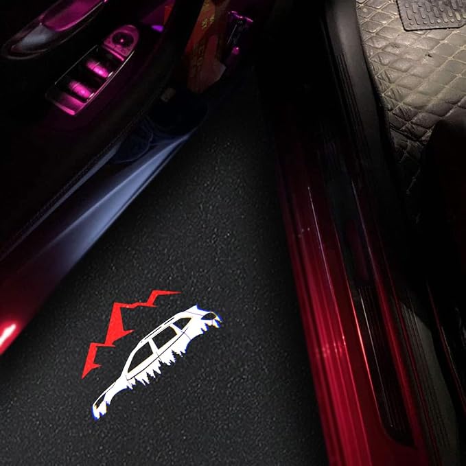 2 pcs Non-Fading LED Car Door Logo Lights Courtesy Projector Laser Welcome Light Ghost Shadow Forester Outback Ascent Legacy Accessories Puddle lamp Compatible with Forester Outback Ascent Legacy