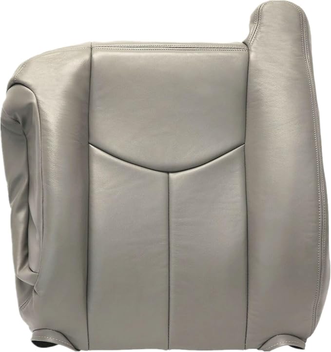 NLQR Gray #922 Driver & Passenger Bottom+Top Lean+Armrest Replacement Microfiber Leather Seat Covers Custom Fit for Chevy Silverado 1500 2500HD Tahoe Suburban Avalanche GMC Sierra Yukon XL 2003-2006