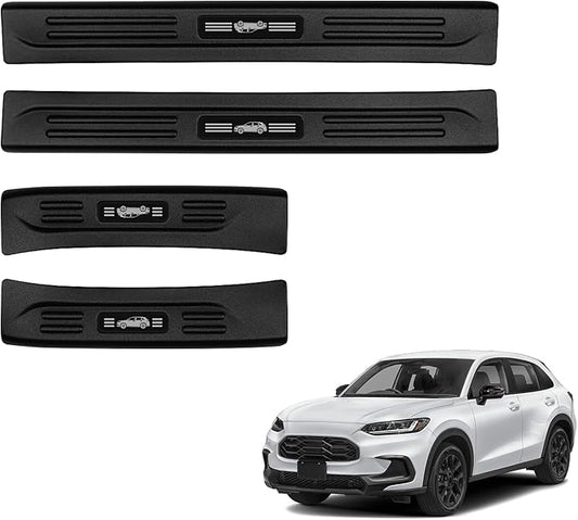 4PCS Car Door Edge Guards Door Sill Protector for Honda 2023-2025 2026 HRV HR-V Accessories ABS Plastic Material Matte Black Car Door Threshold Protection