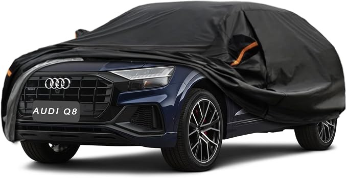 GUNHYI 7 Layer SUV Car Cover Custom Fit Audi Q8 (2018-2025) Waterproof All Weather, Heavy Duty Outdoor Snow Sun Rain Uv Protection (Ships from US Warehouse, Delivery 3-8 Days)