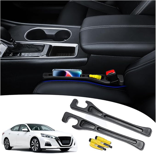 【Compatible with Nissan Sentra】 Seat Gap Filler,No Drop Seat Guard Compatible with Nissan Sentra,Drop Seat Guards for Cars(2Pcs),Emergency Keychain Car Escape Tool(2Pcs)