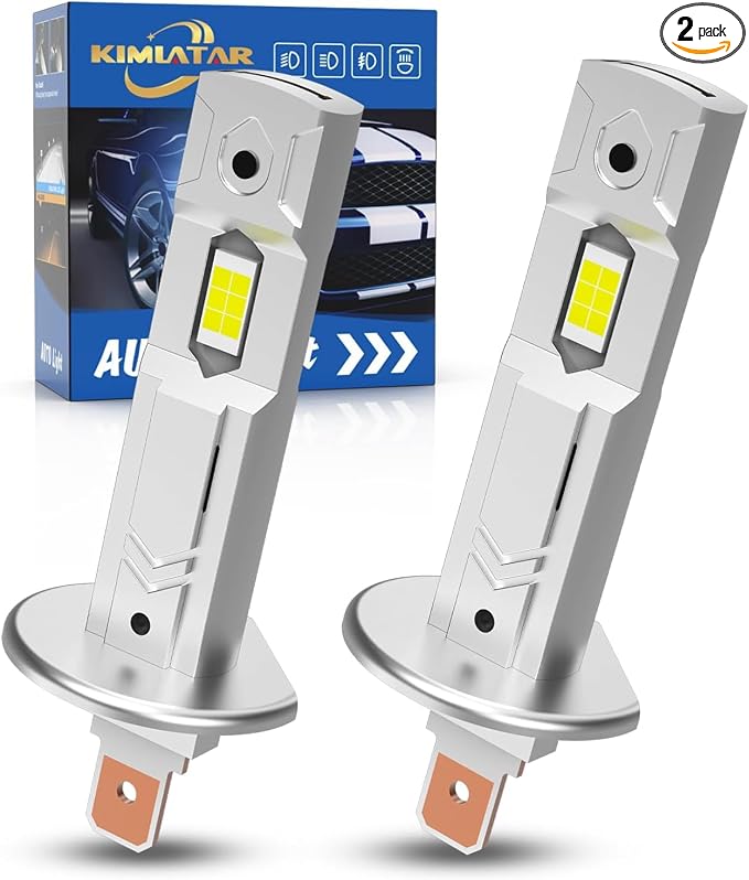 H1 Light Bulb,Super Bright Upgraded 600% 30000LM Brightness Cool White H1/H1LL Bulbs Real 1:1 Halogen Size 80000 Hours Lifespans Easy Install Fog Light Pack of 2