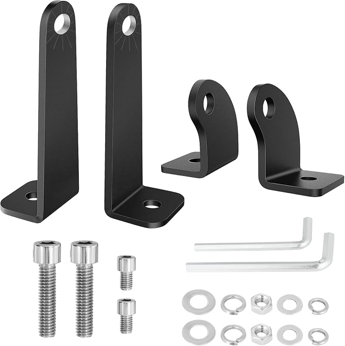 Light Bar Mounts Mounting Bracket, 4PCS Universal Side Mounted Brackets Kit for Single Row LED Light Bar for Truck ATV UTV - 2 Years Warranty