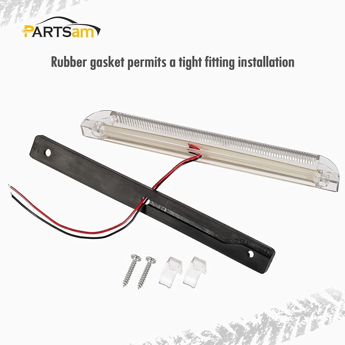 Partsam 4pcs 8" 30Led Utility Strip Light Boat Marine Lights, 8 Inch Slim Line White Light Bar Side Marker for Truck Trailer Camper RV Motorcycle Motorhome Dome Courtesy Light Under Hood Light