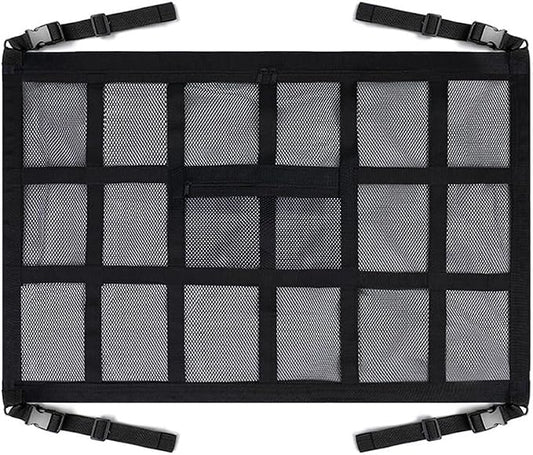 Car Ceiling Cargo Net Roof Storage Organizer Mesh Hammock for Subaru Crosstrek 2013–2025 2026 GP/GU,Interior Mesh Hammock Zipper Pocket,Space Saving Road Trips Camping,70 * 50
