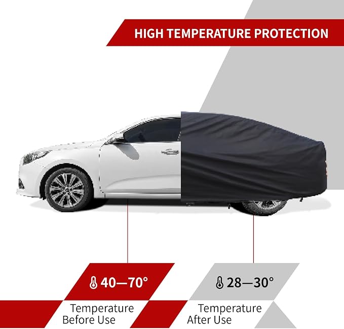 Car Covers for Automobiles, 6 Layers Car Cover Waterproof All Weather, Outdoor Car Cover Sun UV Rain Snow Wind Protection, Full Exterior Cover Fit for 209"(209 * 75 * 71 inch) SUV